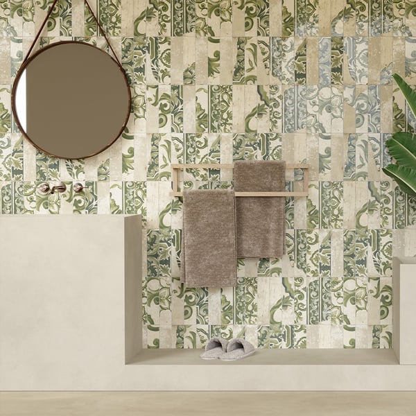 Πλακάκι Fregio Verde Maiolica 6x24 cm Marca Corona